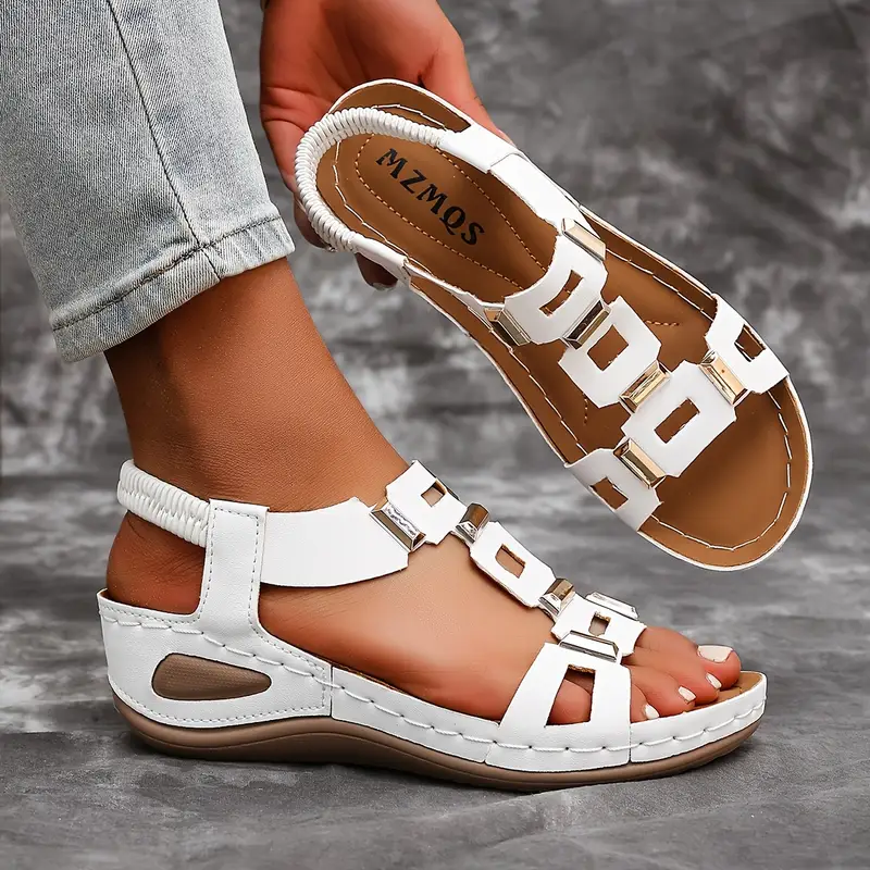 Generico Sandali Donna Estive con Zeppa Estive Neri Comoda Sandali da Spiaggia Casual Comodi con Tacco A Zeppa E Punta,New Roman,Estivi da Donna Plateau Sandalo (White,36 Generico Sandali Donna Estive con Zeppa Estive Neri Comoda Sandali da Spiaggia Casual Comodi con Tacco A Zeppa E Punta,New Roman,Estivi da Donna Plateau Sandalo (White,36