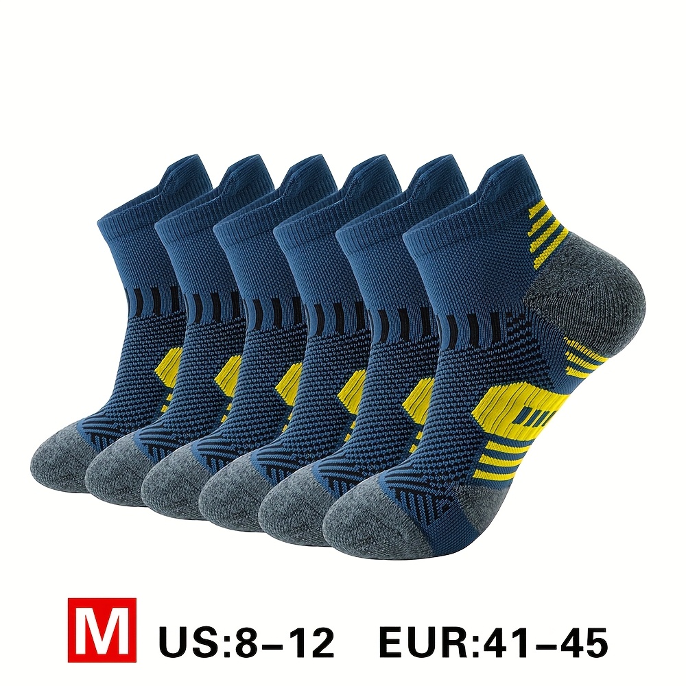 3 Pairs Premium Professional Sports Socks Men Running Socks Outdoor Hiking Riding Fitness Short Socks Thickened Towel Socks 39-45