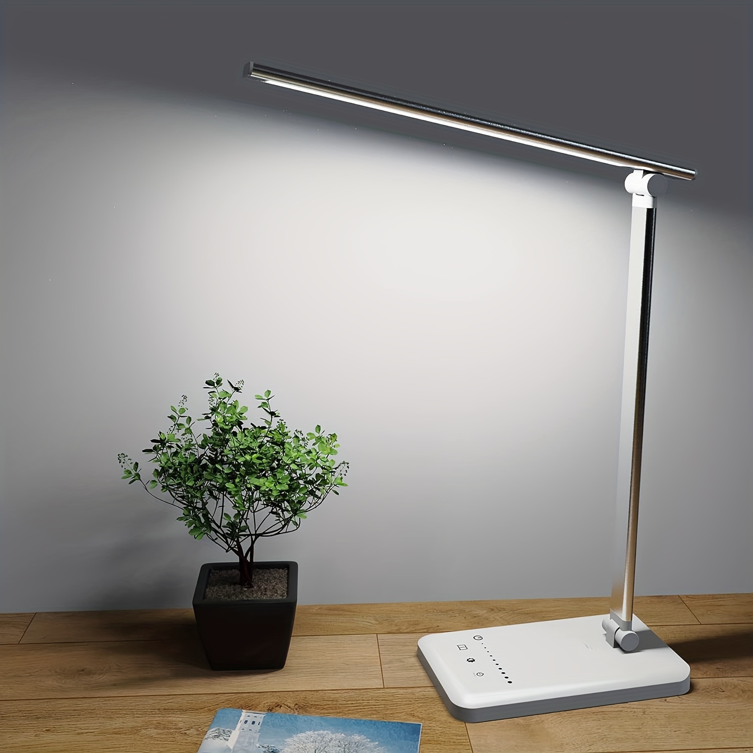 

Foldable Portable Led Desk Lamp For Home, Office, Bedroom, 5 Brightness Levels And 5 Color Temperatures(3000k-6500k) To Match Use