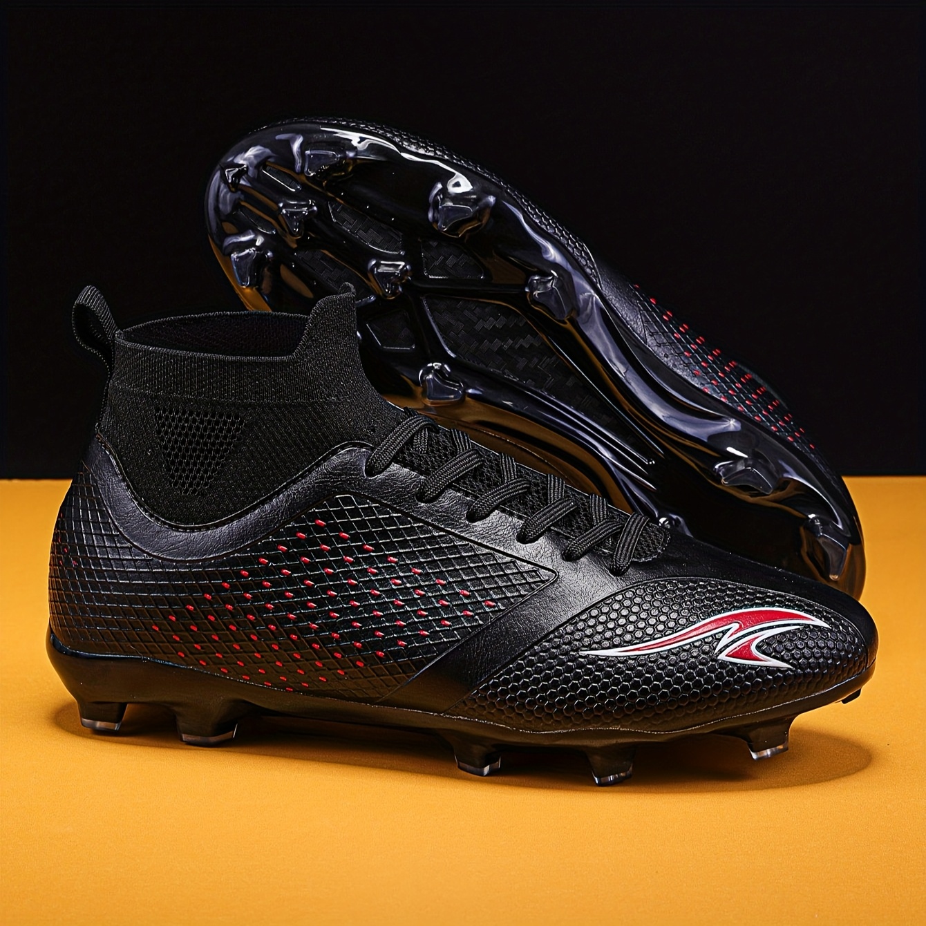 outdoor sports long spike athletic fg soccer shoes mens anti  display picture 3