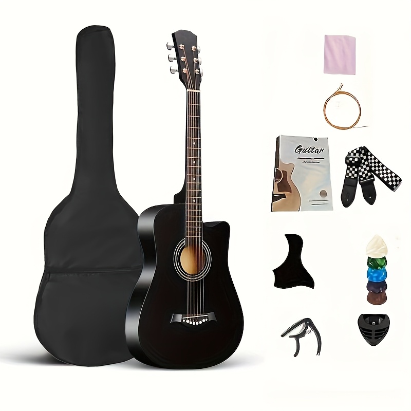 38 Inch Matte Acoustic Guitar - Suitable For Begin...