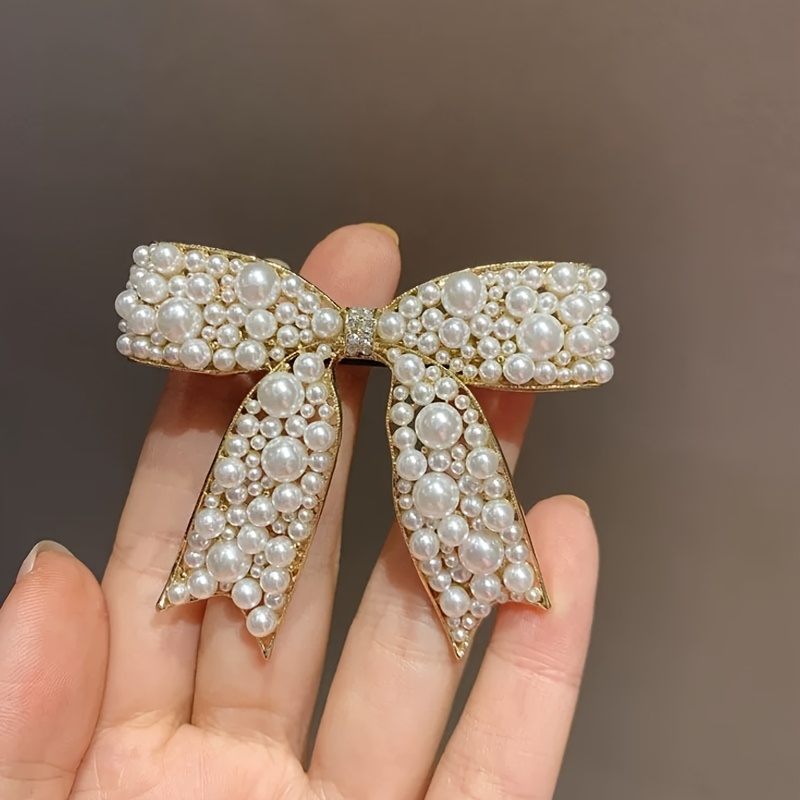 TEMU Accessoire pour cheveux : pince à cheveux nœud pour coiffure mi-relevée, pince à frange, pince latérale tendance et , pince à ressort