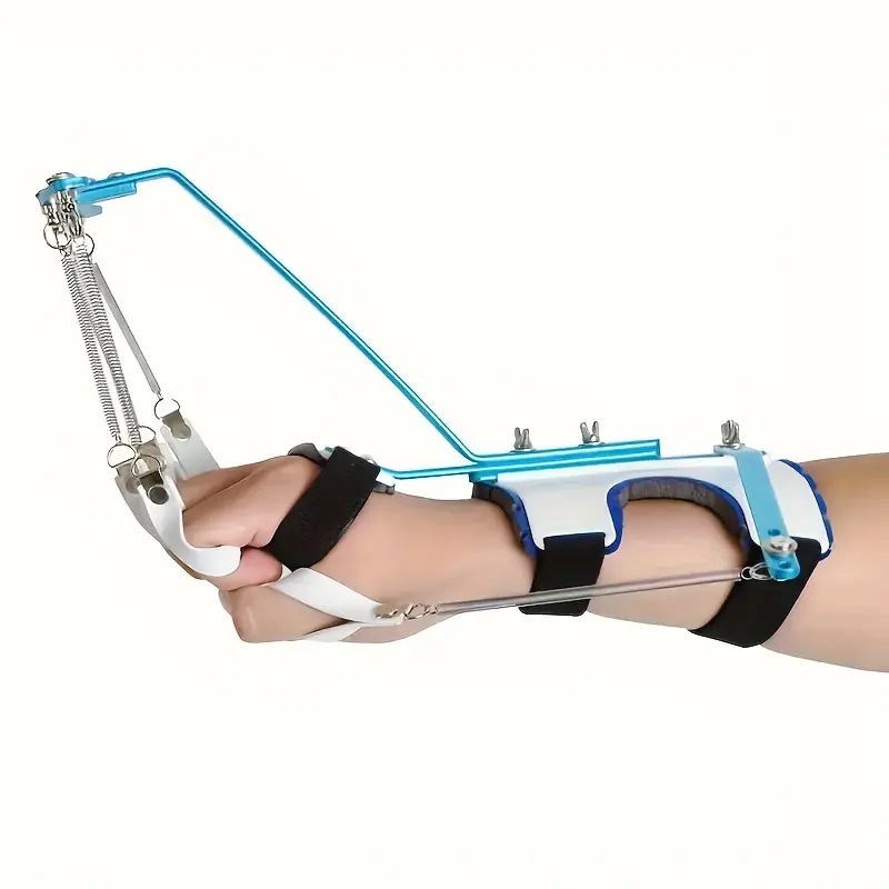 1 adjustable finger exerciser for hand wrist finger fit stainless steel with white grips adjustable levels 10 20cm for recovery prevention hand relax Product details 5