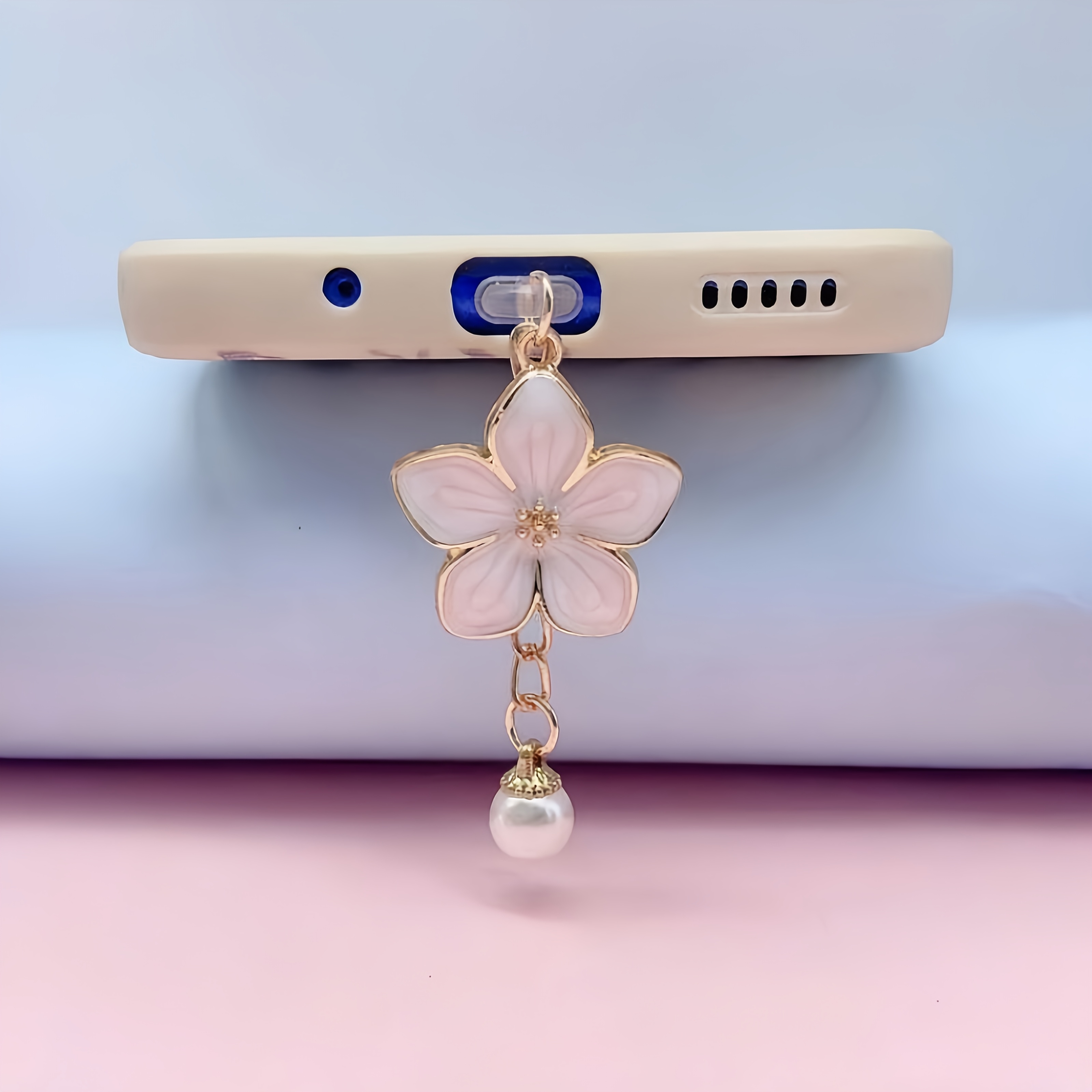 1 Unisex Alloy Semi-transparent Cherry Plug, Suitable For The Charging Port Of Smart Phone Type C/iphone, A Lovely Couple Gift And Phone Accessory