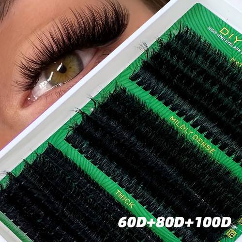 mink eyelashes 40d 50d 60d 80d 100d fluffy individual lash extensions 5d effect 0 07mm curly dramatic lashes 10 16mm mixed tray lashes large capacity personal use for and cosplay reusable lash clusters