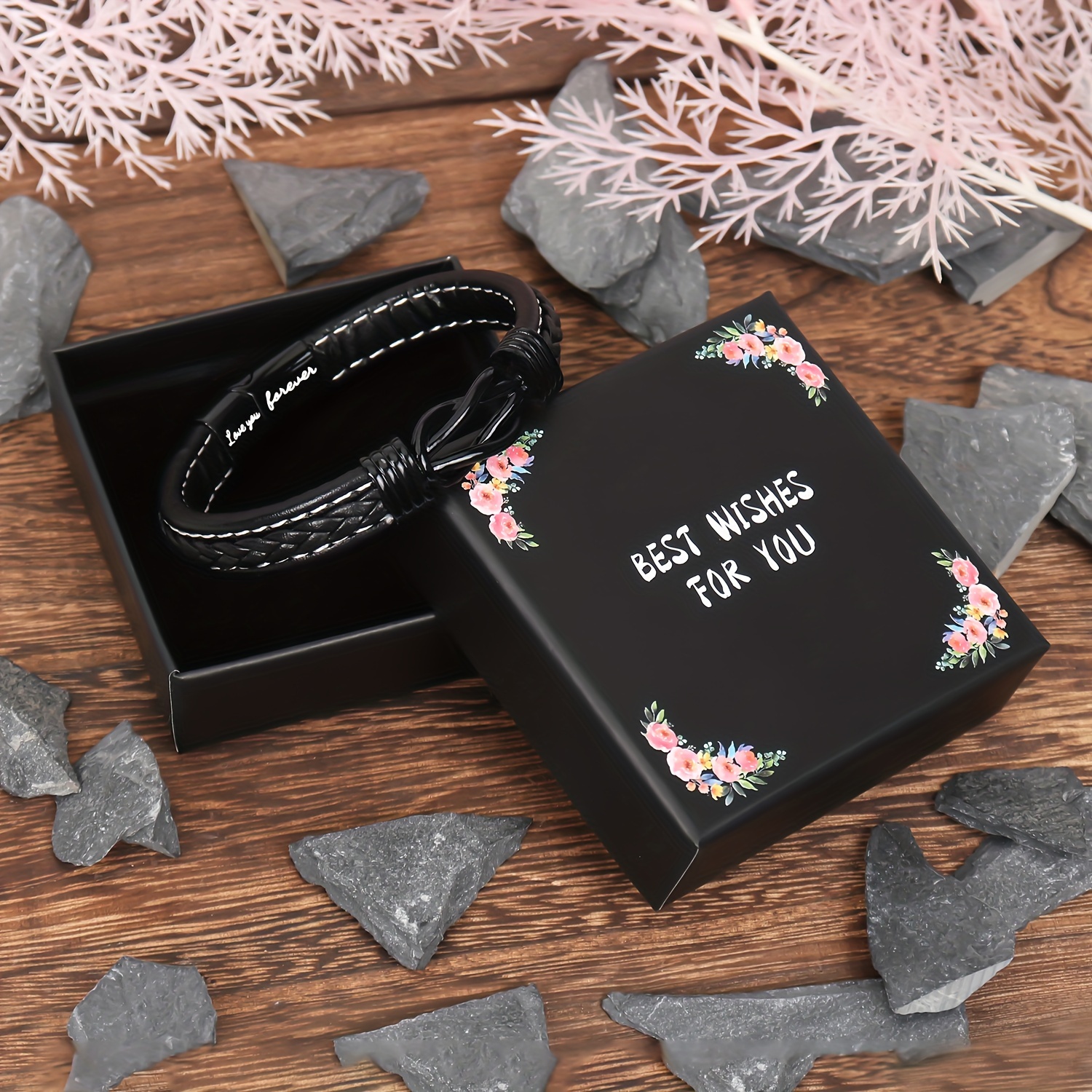 TEMU 1pc Valentine's Day, Easter, Father's Day Gift For Husband From Wife, Fashion Bracelet Gift For Best Husband, Birthday, Father's Day Gift, Daily