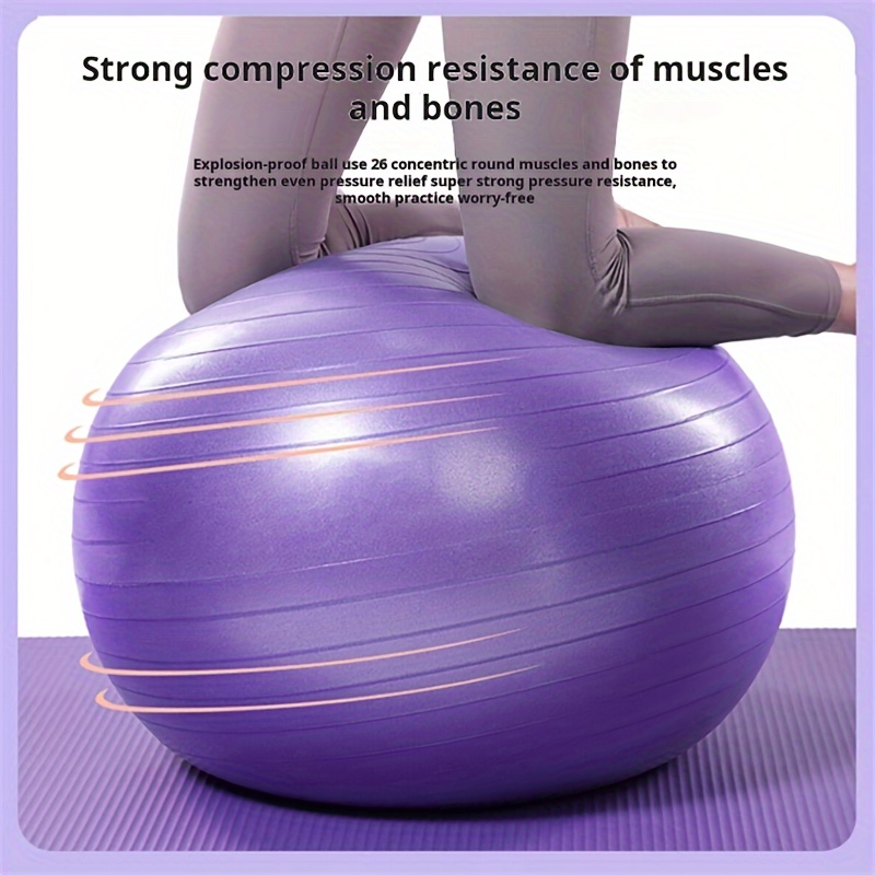A Set of Yoga And Pilates Balls for Pregnant Women, Featuring a Foot Pump And a Thickened Anti-Burst Design, with a Shiny Surface, Perfect for Beginners And As a Holiday Gift for Families