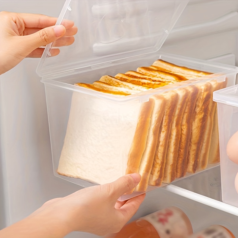 

1pc, Transparent Bread Box For Restaurant, Moisture-proof And Insect-proof Fresh-keeping Box, Toast Storage Box, Refrigerator Storage Box, Kitchen And Dining Room Accessory