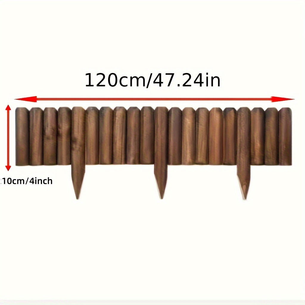 Image of Garden Fence,garden Wooden Short Fence,, Finish Outdoor Landscape Edging Flexible Decorative Border, & Yard Maintenance