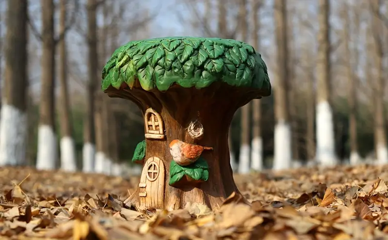 treehouse stool tree house cottage sculpture fairy house Temu