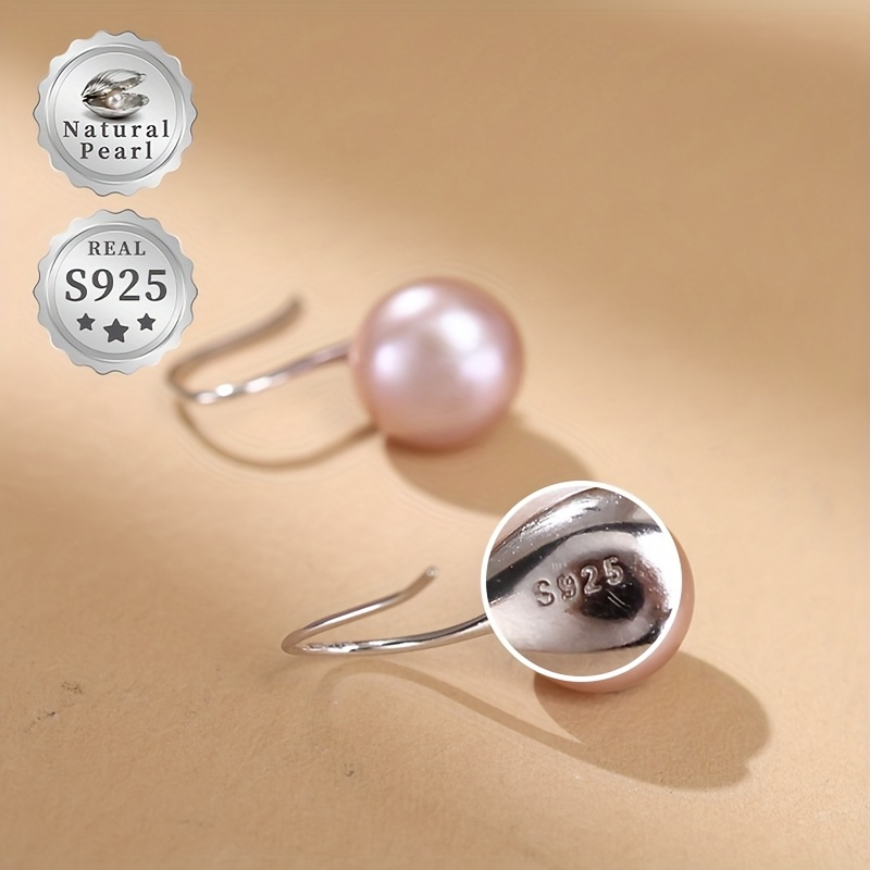Gift Boxed 925 Sterling Silver Earrings with Freshwater Pearls