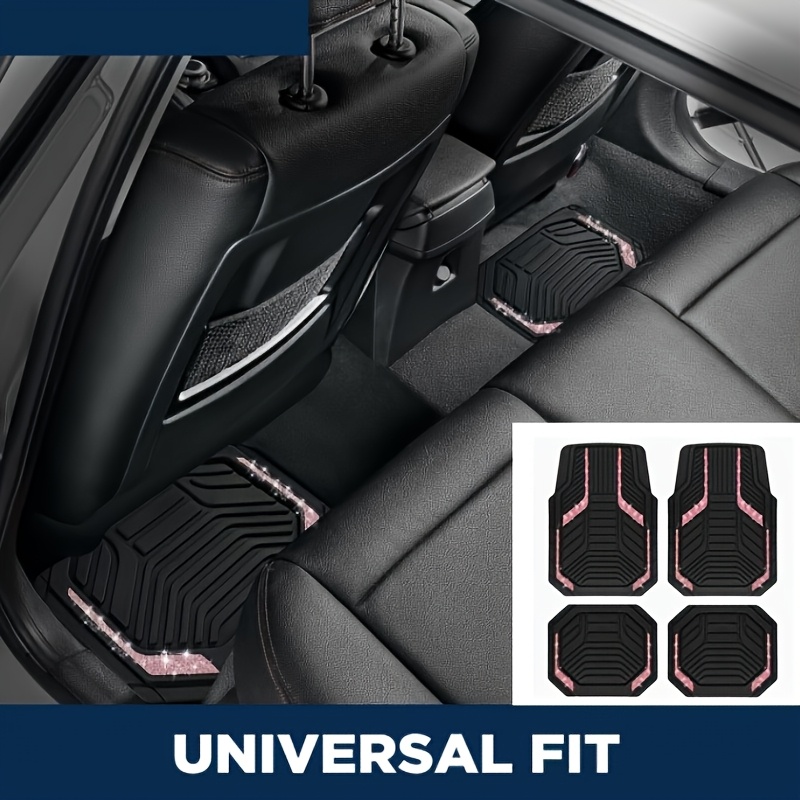 TEMU 4pcs Set Of High- Floor Mats, Non-slip Car Footpads, Car Interior Protection Mats, Suitable For Sedans, Suvs, And Pickups