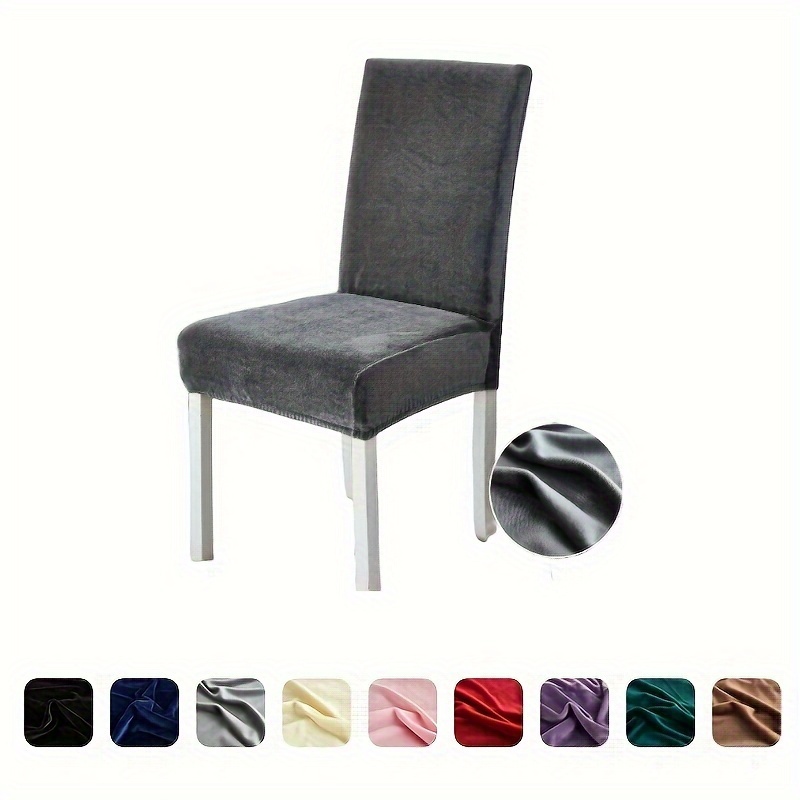 

1pc Solid Color Elastic Chair Cover, Spandex Stretch Slipcovers Covers For Party Dining Room Living Kitchen Wedding Banquet, 14"x18"