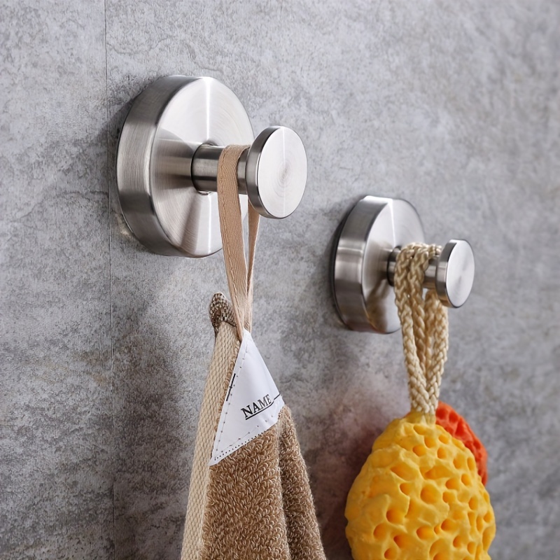 

[customer ] Easy-install Stainless Steel Suction Cup Hooks - No Drill, Rustproof For Towels, Coats, Robes - Perfect Christmas & Halloween Gift