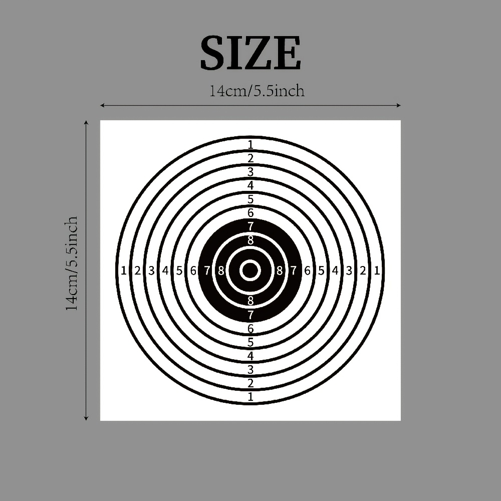 100 Pack 14x14cm Square Practice Target Paper, Lightweight