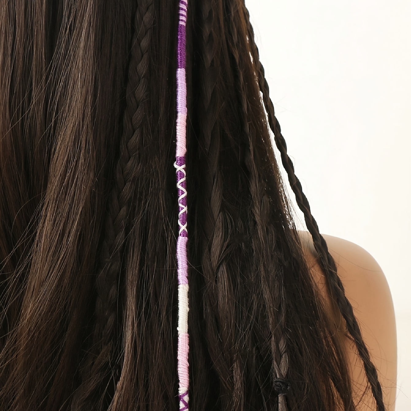 TEMU 1pc Pince à Cheveux Femme Chaîne Serre-tête Colorées Bandeau Corde Main Cordes Colorées Perruque Femmes Ajouts Cheveux Été Plage Décoration