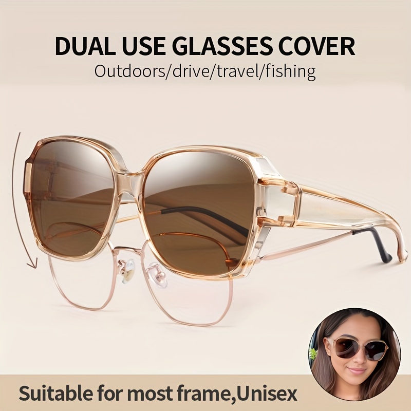 Clip on Fit Over Sunglasses For Women Men Anti glare Wear - Temu