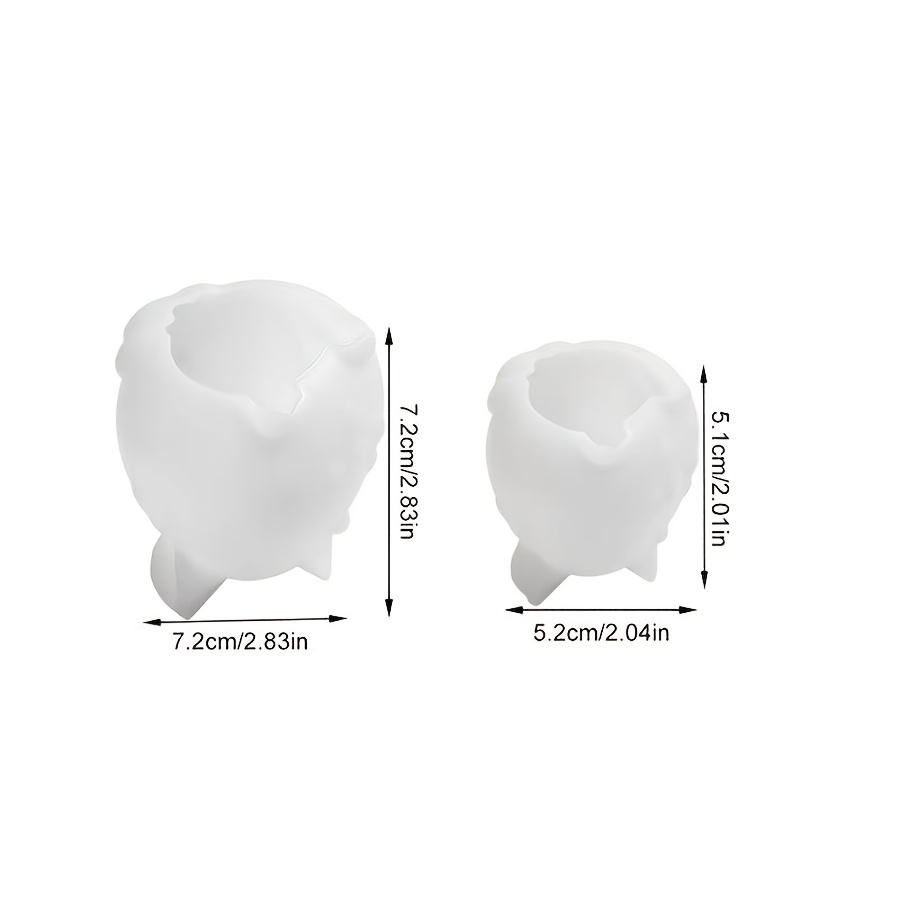 TEMU 2pcs Silike Lufei Owl Silicone Mold For Diy Crafts - & Small Owl Shape Molds Suitable For Resin, Wax, Clay, Gypsum Candles, Aromatherapy