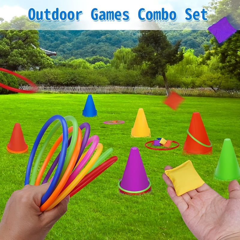 Coordination and Reaction Training Kit Backyard Training Cones and Hoop Combo Set