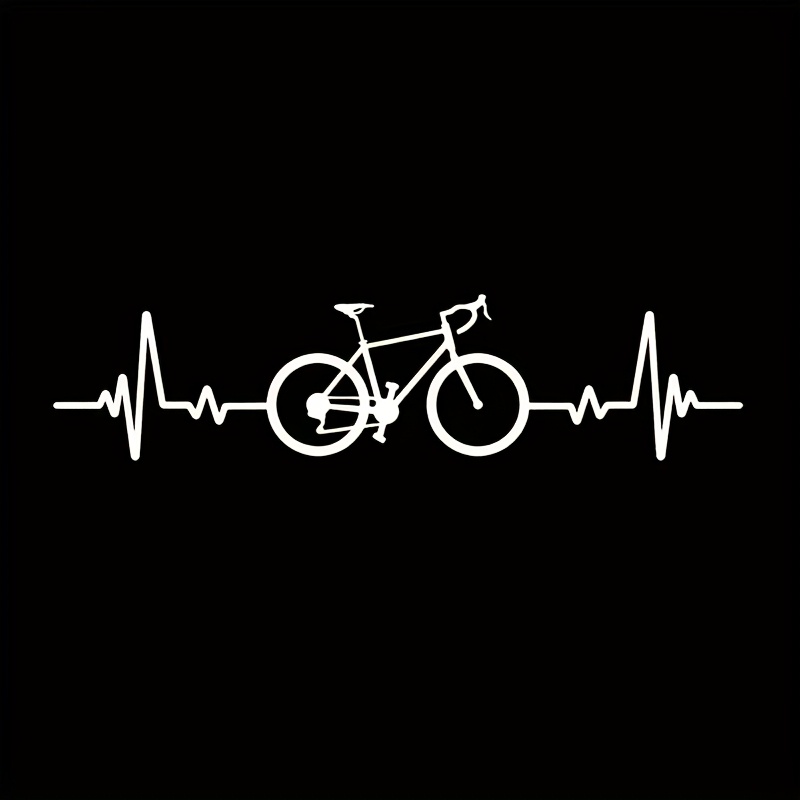 Bicycle Heartbeat Car Sticker For Laptop Truck Wall