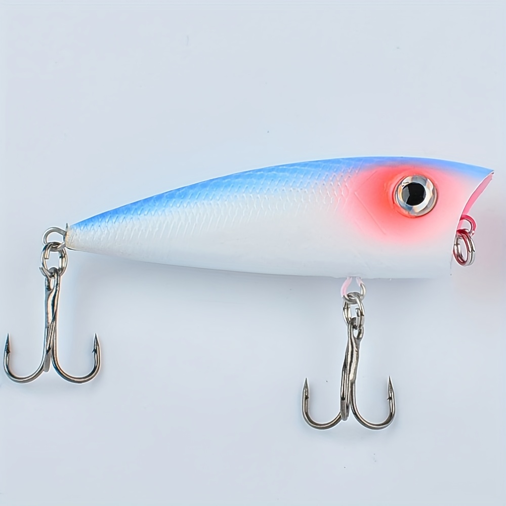 TEMU [popular ] 1pc Premium Topwater Popper Fishing Lure - 2.56inch/6.6g, Durable Abs Crankbait For Bass & More