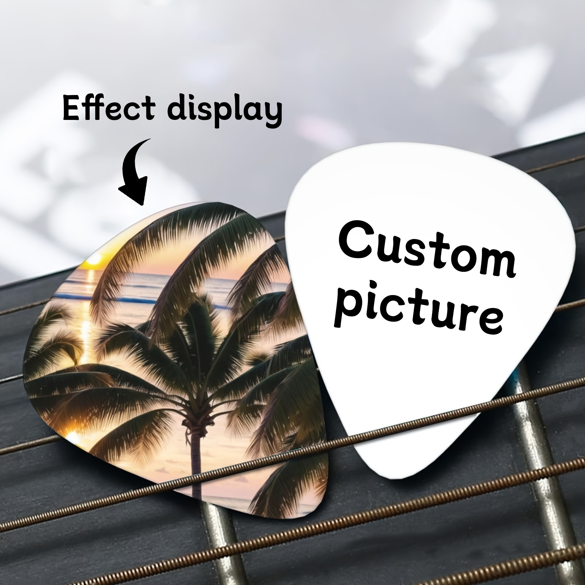 

Custom Dual-sided Guitar Picks - Electric, Ukulele & Bass - Unique Personalized Gift For Musicians, Ideal For Christmas & Birthdays