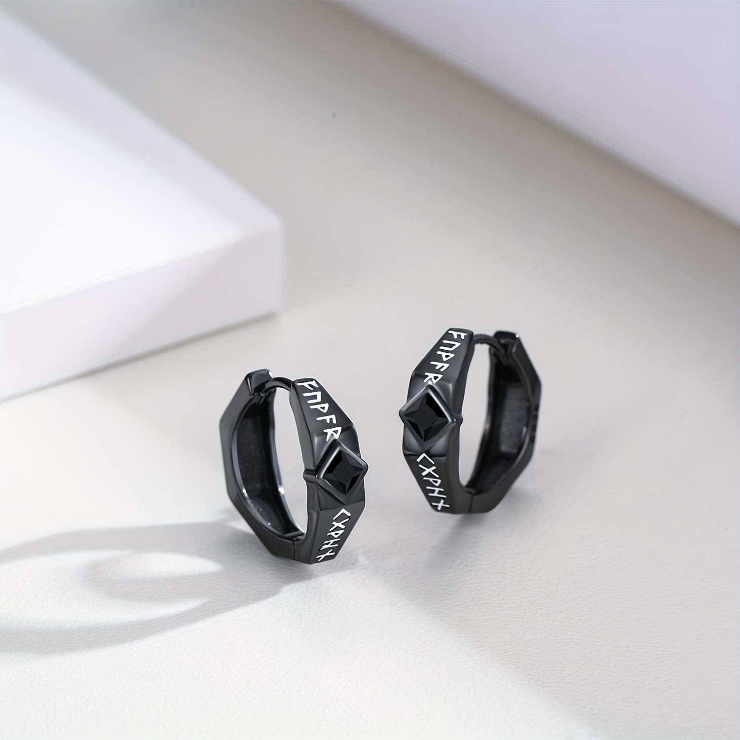 Men's 925 Pure Silver Viking Earrings, Fashionable Gift