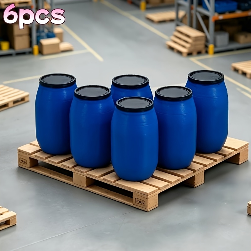 TEMU Ensemble de 6 ornements de fût de tonneaux en plastique industriel de couleur réaliste, adaptés aux modèles de trains à l'échelle HO, à la