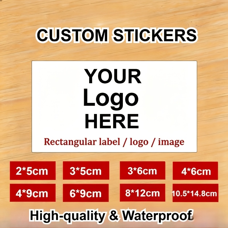 Custom Rectangular Personalized Stickers in Multiple Sizes