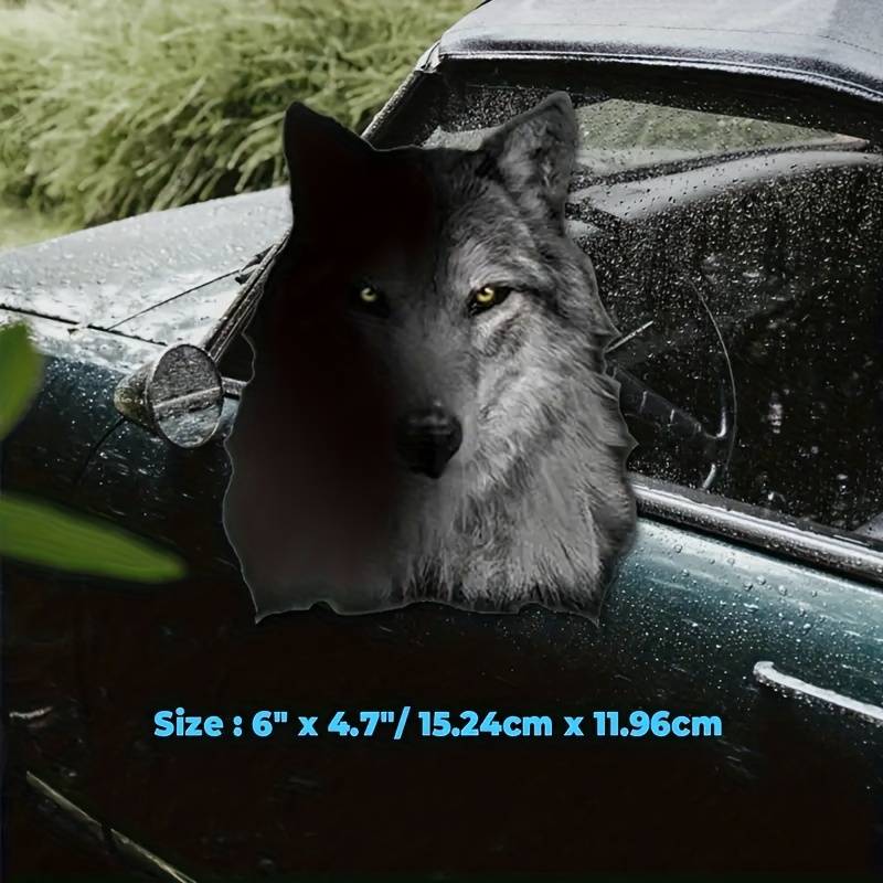 3M Reflective Geometric Wolf Low Poly Decal Sticker - Perfect For Car Truck Window Or Laptop - Cool Edge Design