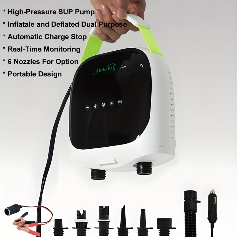 22PSI Electric Paddle Board Pump, Inflatable Boat/ Kayak/ Air Bed/ Pool/ Mattres