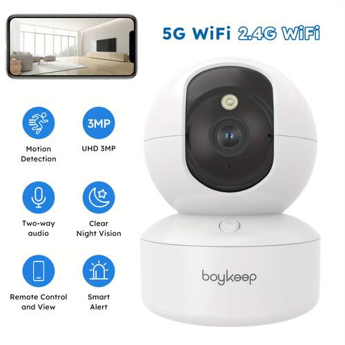 1pc wireless security cameras camera system with 360 pan tilt motion detection auto tracking 2 way audio 2 easy setup 5g 2 4g wi fi