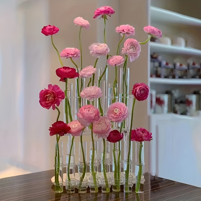 Transparente Glas-Knospenvase – Kleine Einzelstiel-Vase, 5x20 Cm, Für Rosen & Tischdekoration