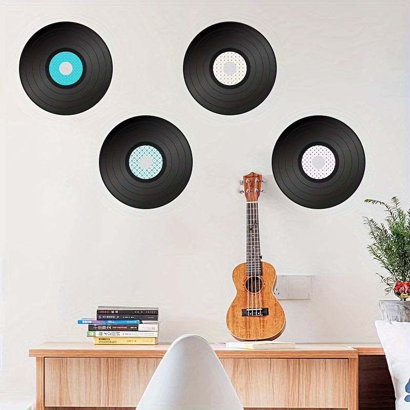 Ilyapa Schallplatten-Wandregal – 8-teiliges Set Aus Holz, Weiß, Inkl. Montagezubehör