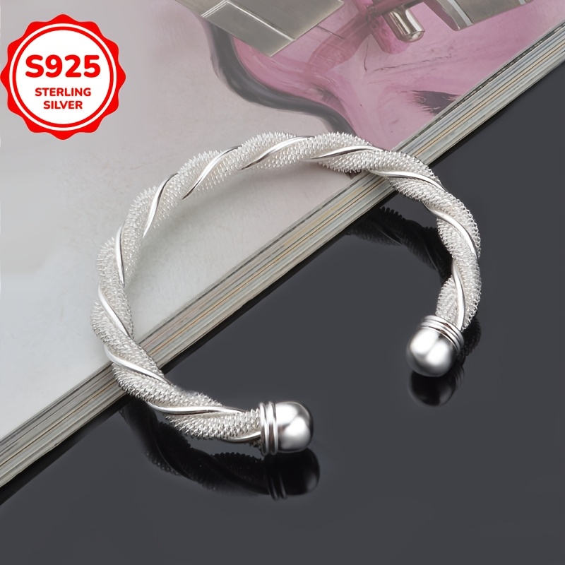 Low Allergy Braided Mesh Bracelet Open Twisted Rope Line Bracelet