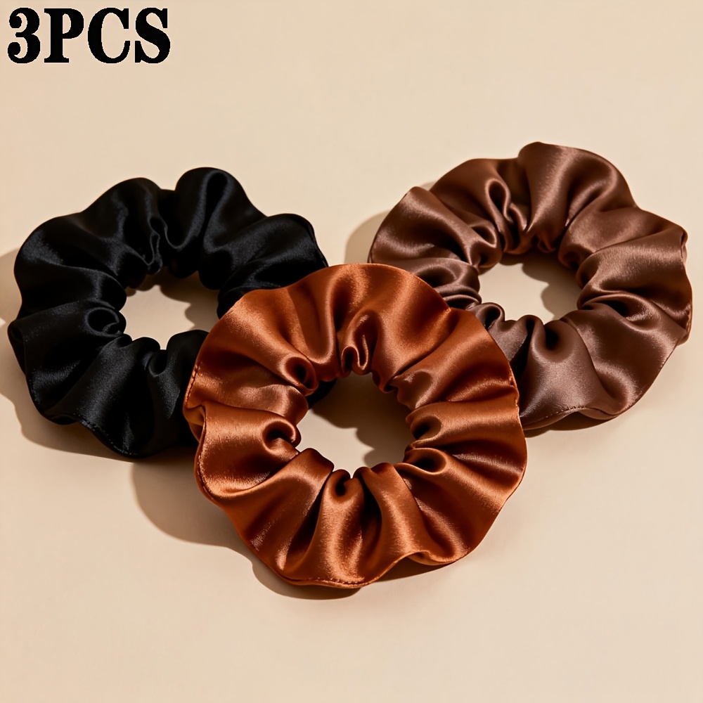 TEMU 3pcs Per Pack - 3-color Large Hairpin Set, Women's Curly Hair Accessory, Simple Fabric Hairpin Hairband, Women's Accessory For Hair Decoration