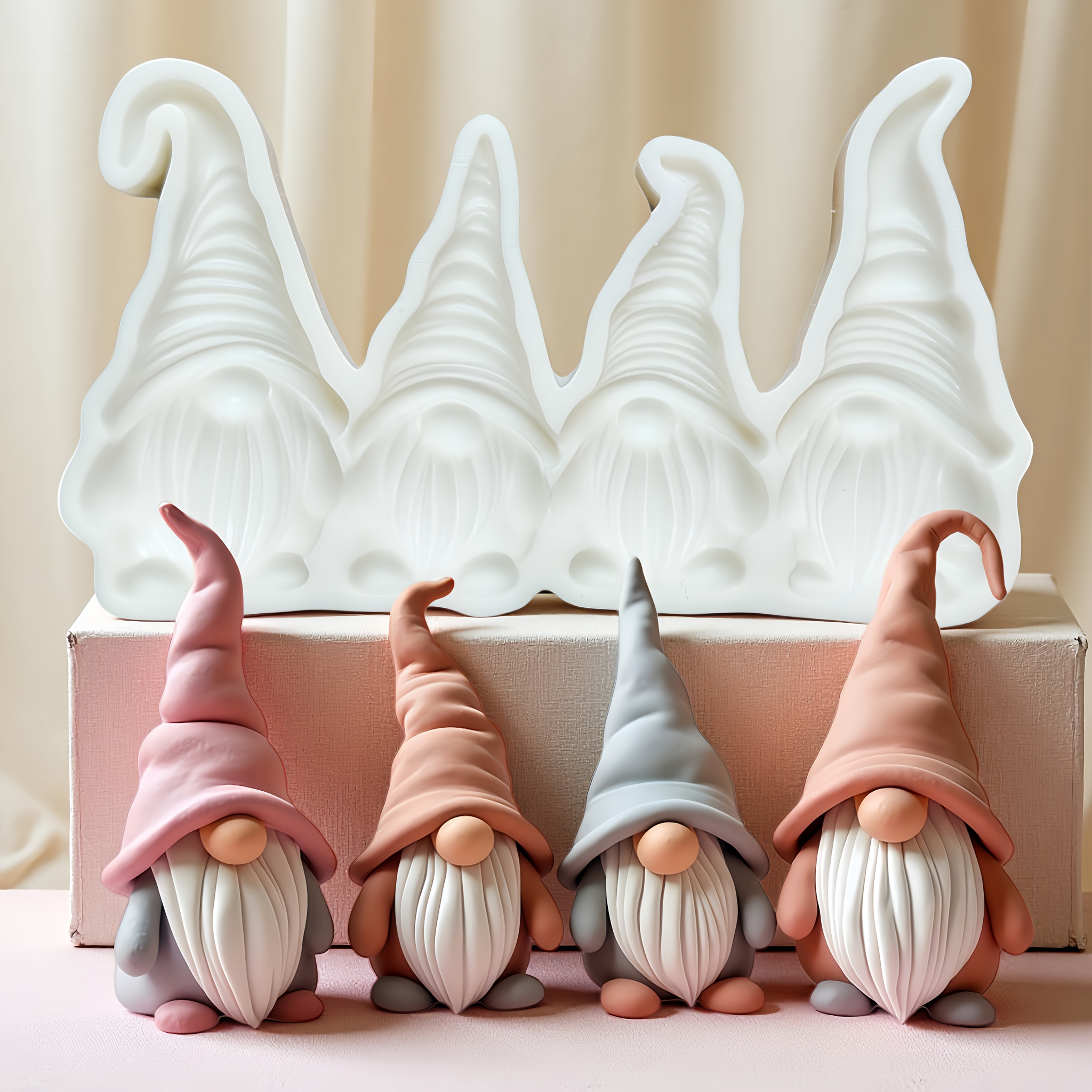 Image of 1pc, Christmas Dwarf Shaped Gummies And Fondant Molds, Cake Molds, Cake Decoration Additions, Kitchen Baking Supplies, Candy Making Tools