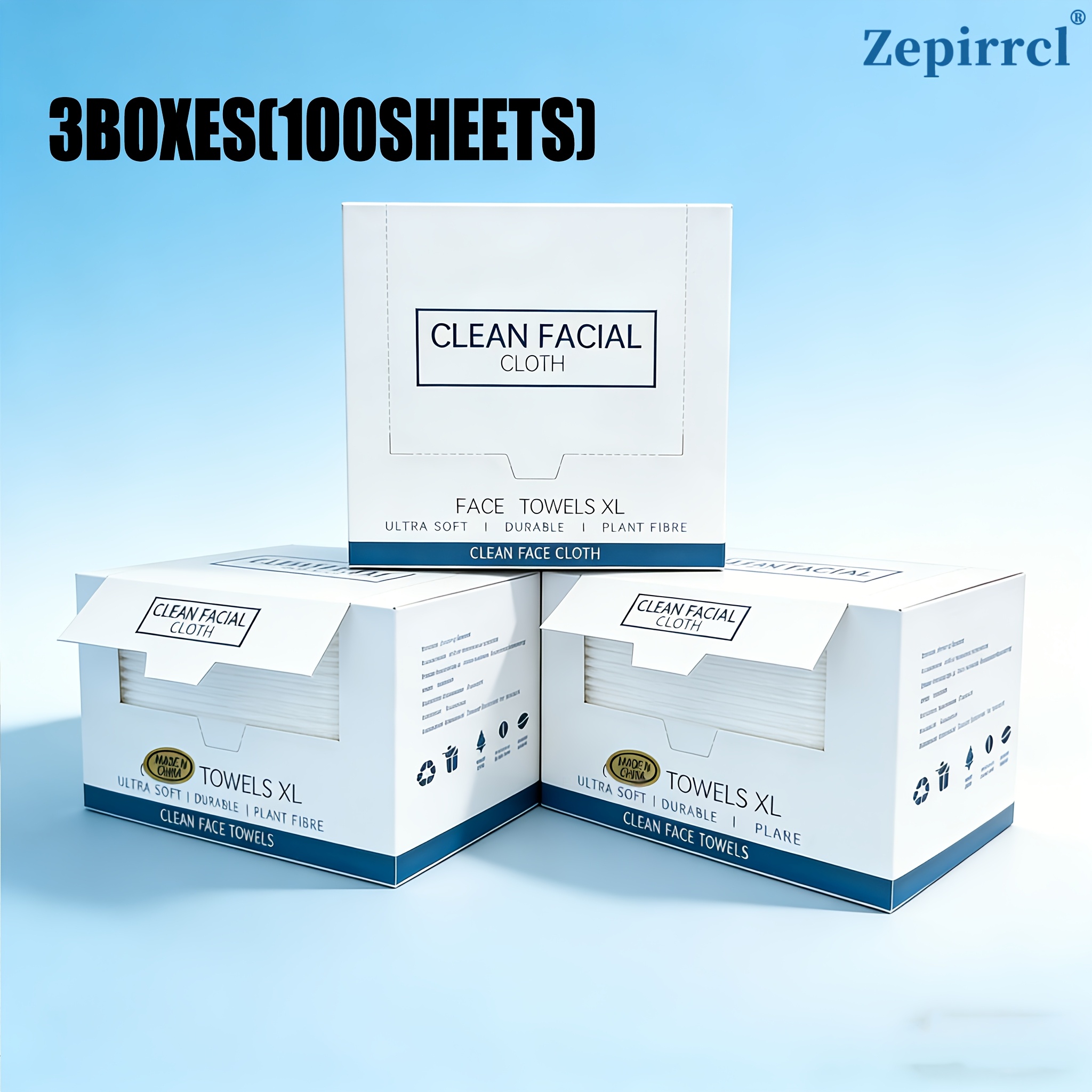 TEMU 3 Boxes (75/100 Sheets) Disposable Thickened Face Towels Cleansing Towels Cleaning Towels Dual Use Wet And Dry Soft And Thick Suitable For Daily