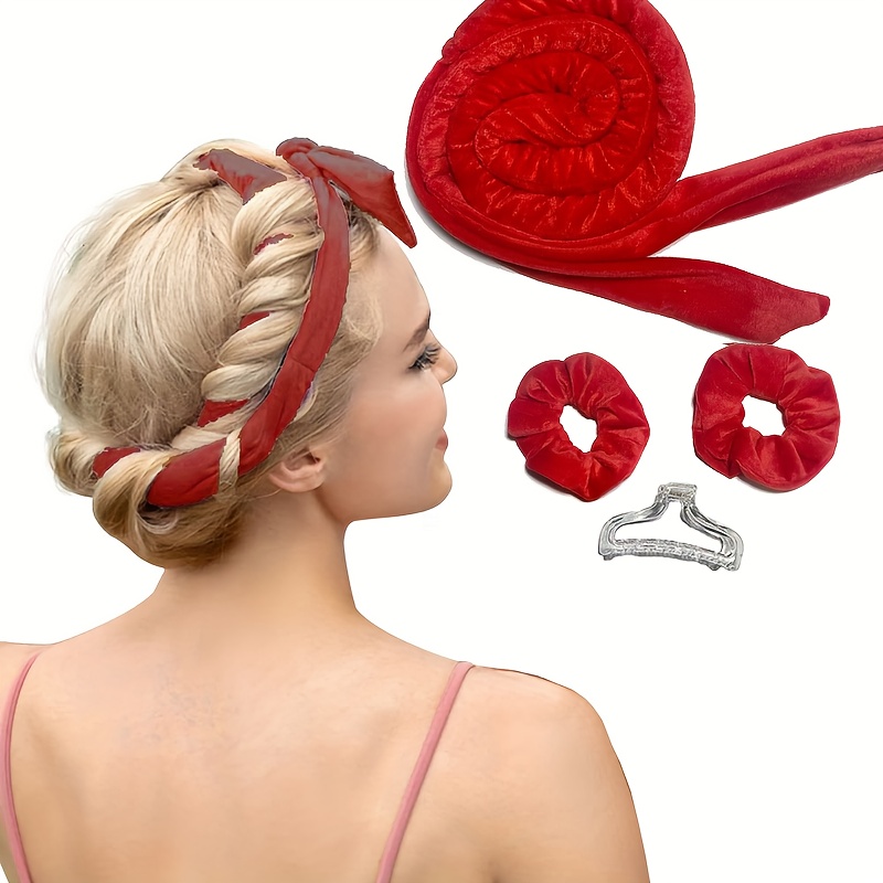 Bigoudis Sans Chaleur pour Cheveux Longs, Bandeau à Boucles sans Chaleur pour Dormir la Nuit, Outil de Coiffure DIY Facile