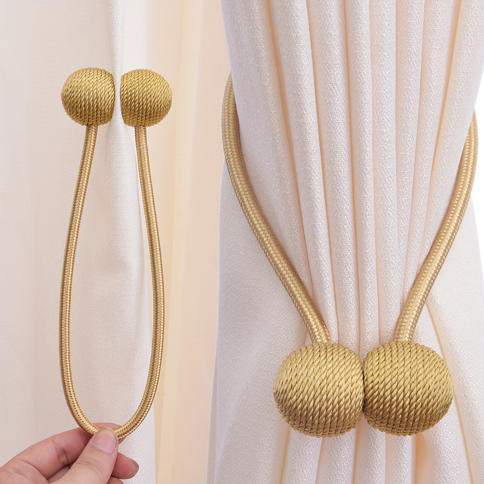 item picture 2 strip pack curtain round head magnetic   tiebacks easy   strong magnetic secure and durable suitable for living room bedroom study no drilling no installation in stock 1 pack 2 strip