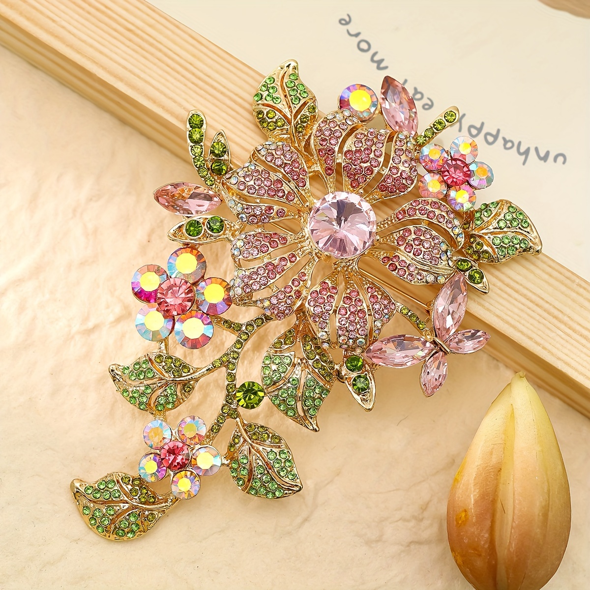 

Luxurious And Exquisite Inlaid Full Zirconia Plant Rose Flower Brooch For Women Elegant Party Clothing Brooch Jewelry Accessories Gift