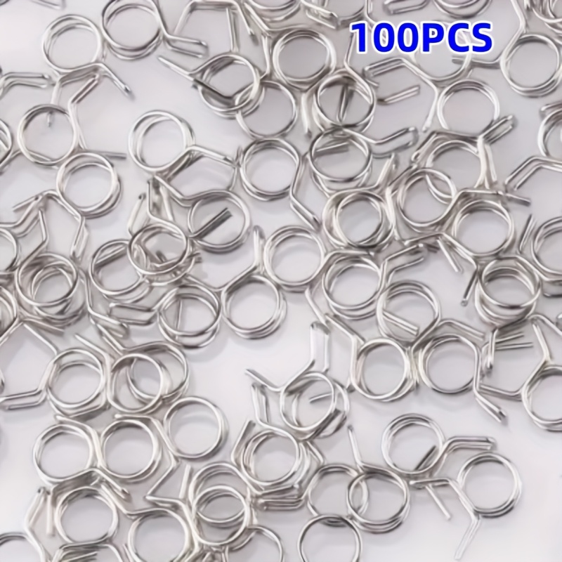 100pcs Of Stainless Steel Irrigation Hose Clamps