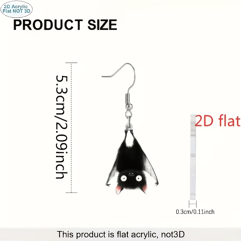 Women's Cute Y2K Bat Earrings, Halloween & Party