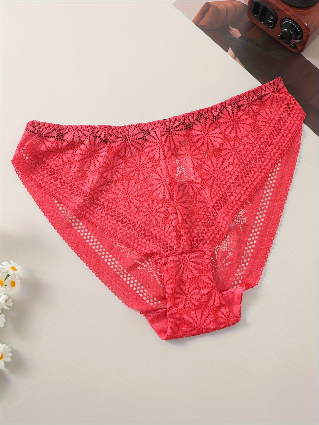 Plus Size Kawaii Underwear Women's Plus Floral Print - Temu