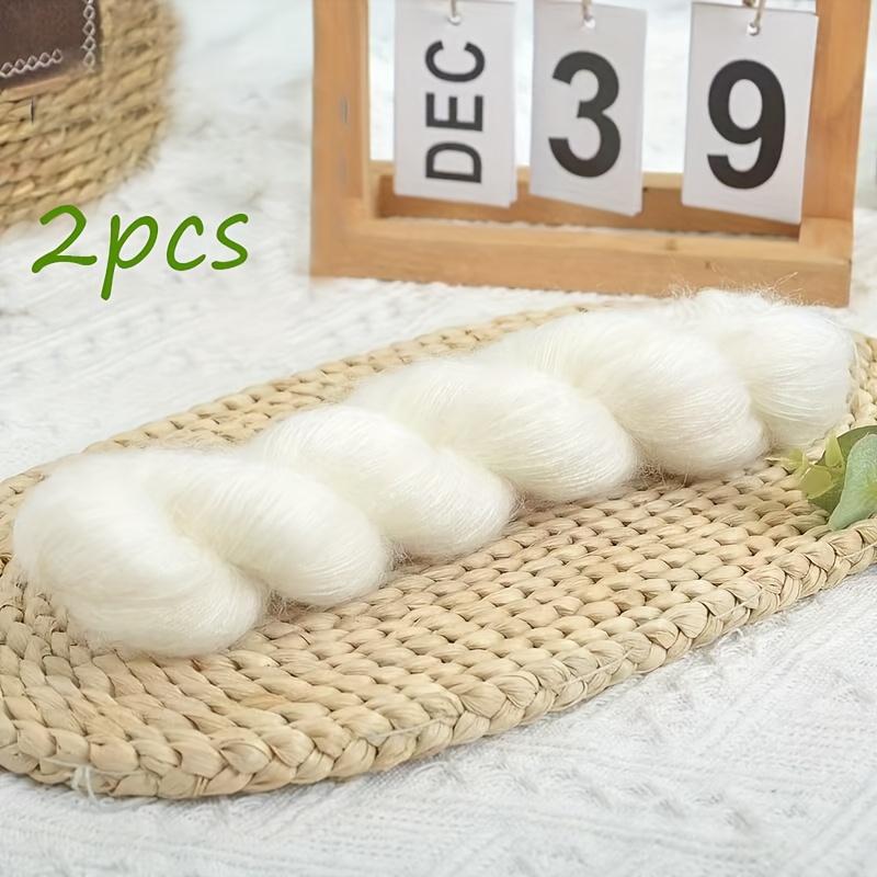 2pcs Set 100g Yarn For Crochet, 42%, 58%, Suitable For Hand Knitting Projects: Cardigans, Sweaters, Scarves, Hats, Etc., Soft And Delicate
