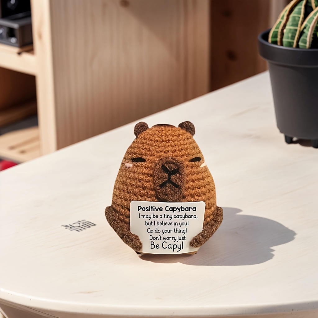 Image of 1pc A Small, , And Adorable Capybara Designed To Provide Emotional Support. A Perfect Gift For Birthdays Or Valentine's Day For Men And Women, Featuring A Duck That Serves As Home Decoration