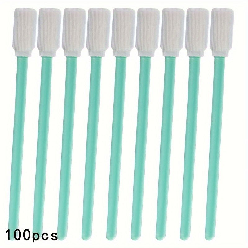 

100pcs Cleaning Sticks, Polyester Fiber, Suitable For Printers, Print Heads, Cameras, Optical Lenses, Industrial And Laboratory Use, No Battery Required