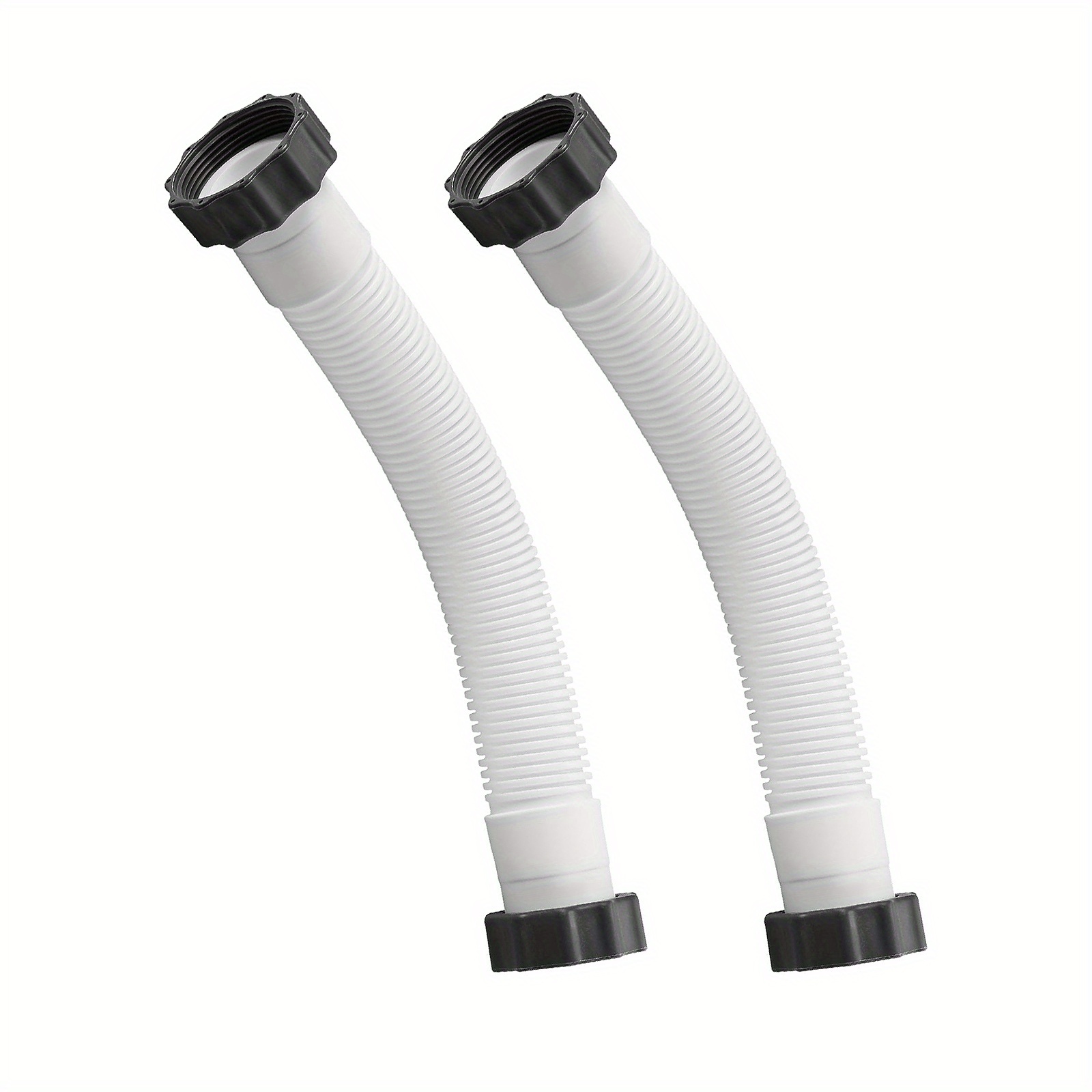 E-shop 2er-Set 11535 Poolfilter-Schlauch, 16 Zoll, kompatibel mit Intex Pool-Sandfilter und Salzwassersystemen, 1,5" Anschluss, weißer