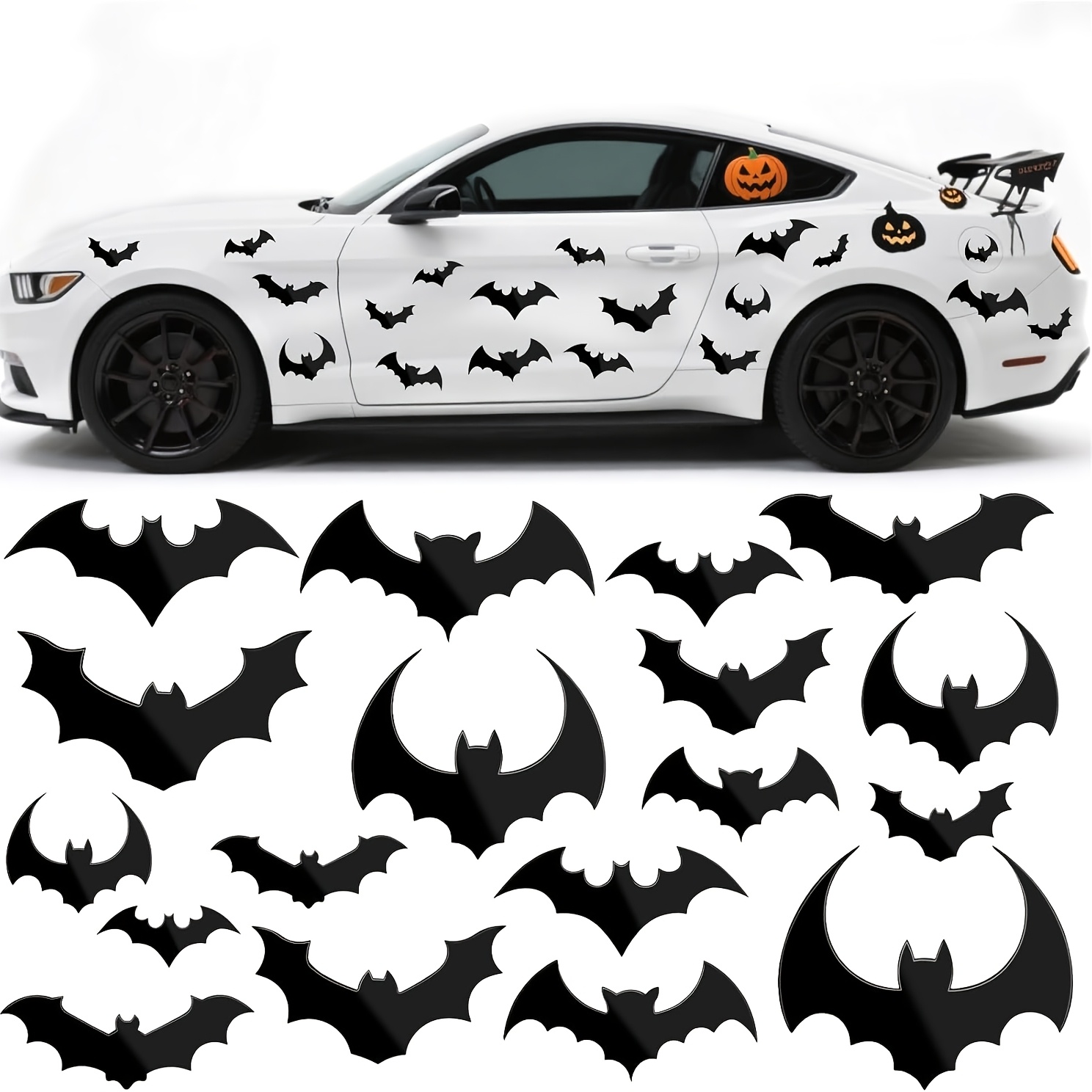 TEMU 22pcs Halloween Car Decoration Magnets, Garage Door Decor, Detachable And Reusable Halloween Car Decorations, Suitable For Refrigerators, Cars,