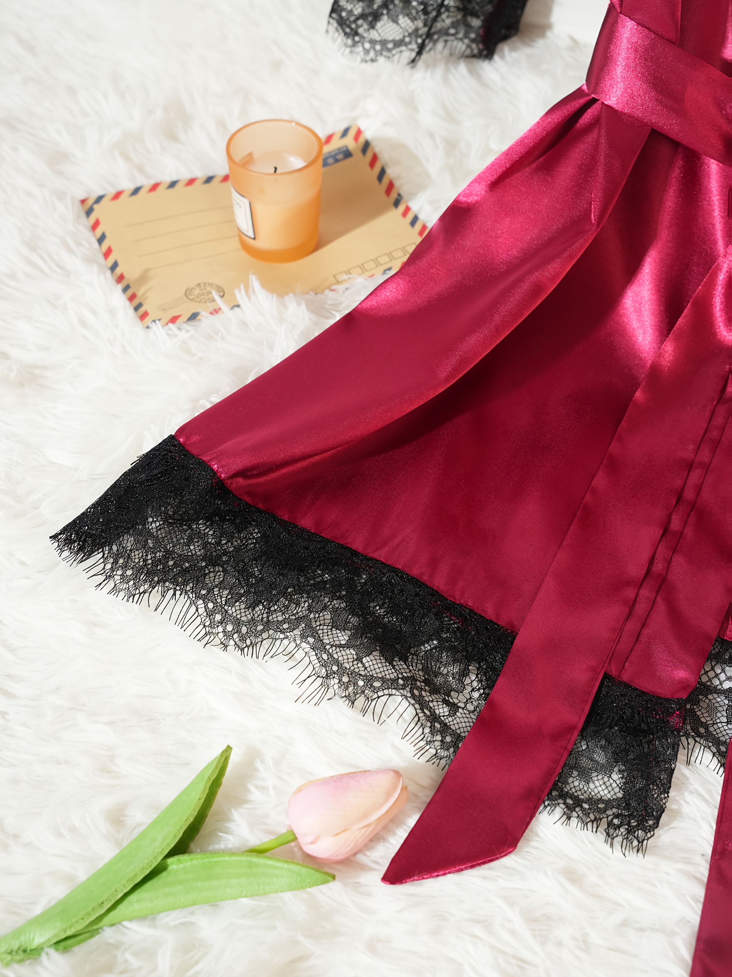 Conjunto de Pijama Elegante Estilo Palacio para Damas, Tela Suave, Cómodo, Ropa Interior y Camisón, Juego de 4 Piezas